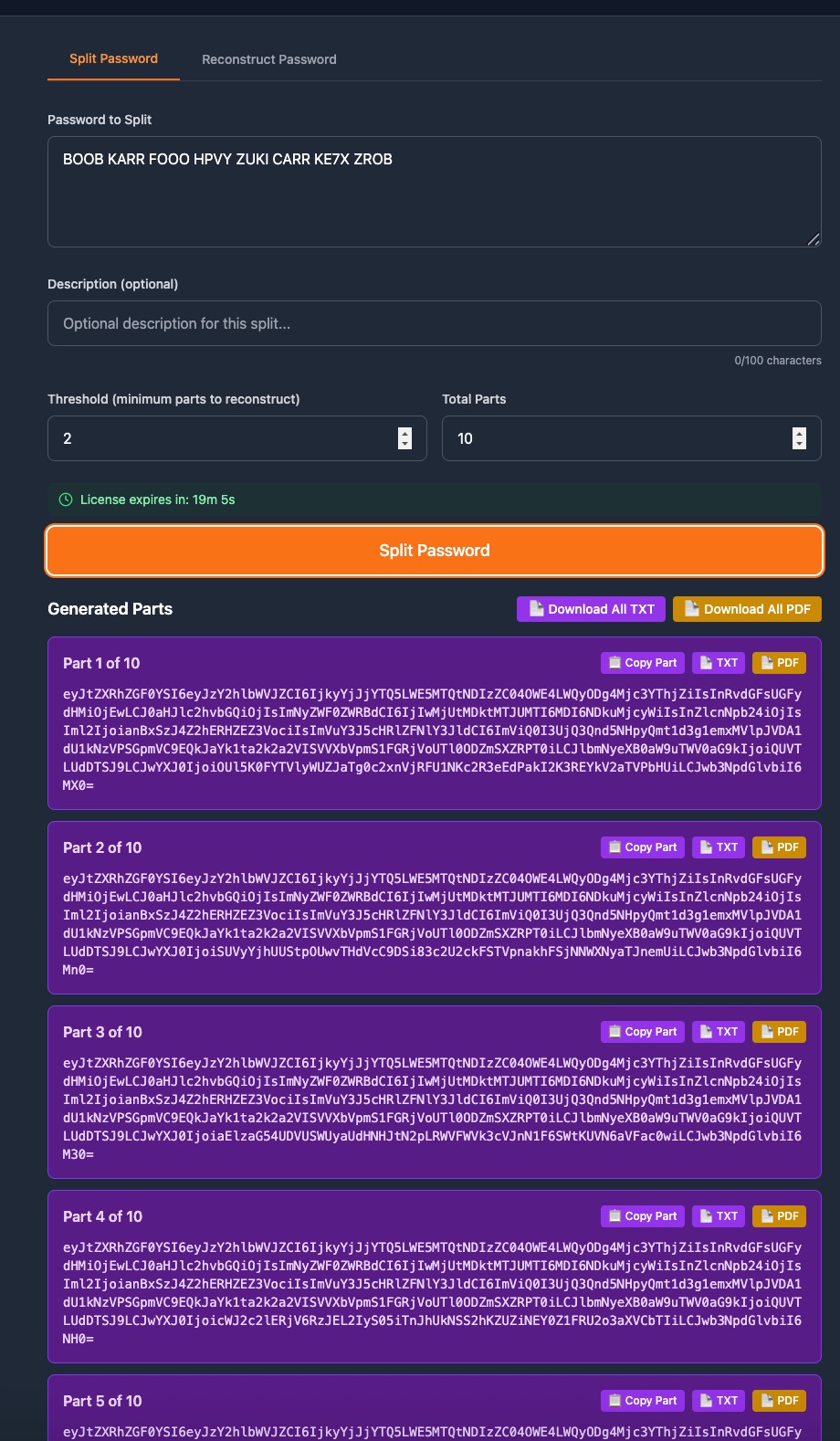 Generated Backup Parts