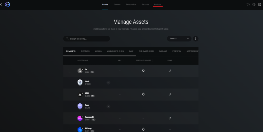 Exodus Backup