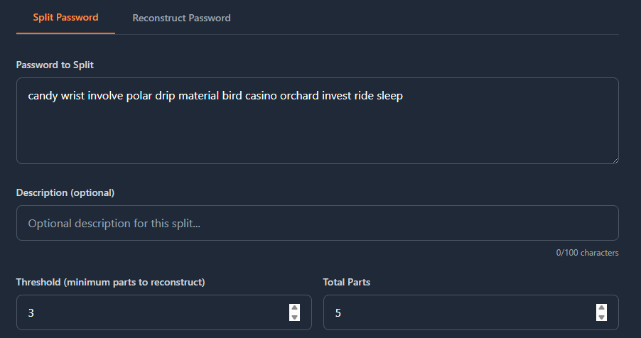 Password Split MetaMask